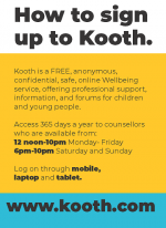 how to sign up to Kooth